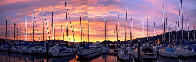 Sunrise over the water
